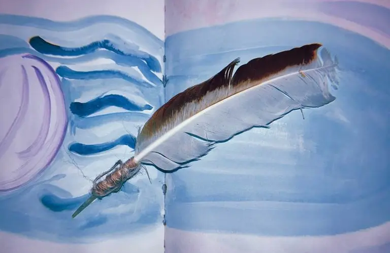Feather painting